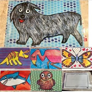 SET of 6! Emily Green Placemat Playmat Imagination Mat 11" x 17" Laminated